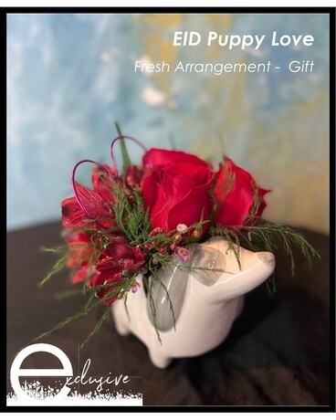 EID Puppy Love Flower Arrangement