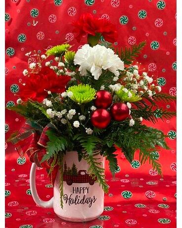 Retro Christmas Flora Flower Arrangement