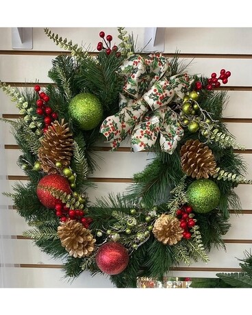 Silk Christmas Wreath Flower Arrangement