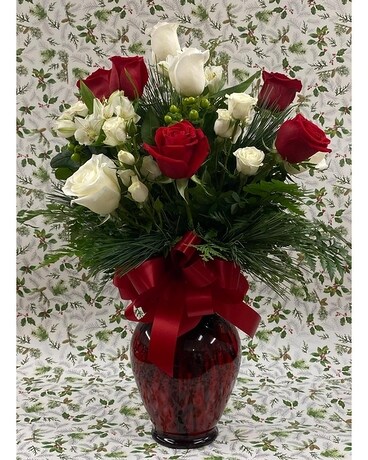 A Beautiful Lady Christmas Bouquet Flower Arrangement