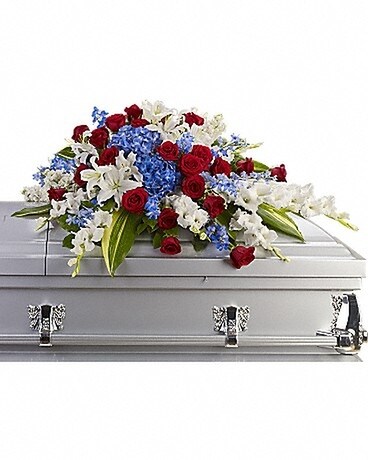 Distinguished Service Casket Spray Funeral Casket Spray Flowers