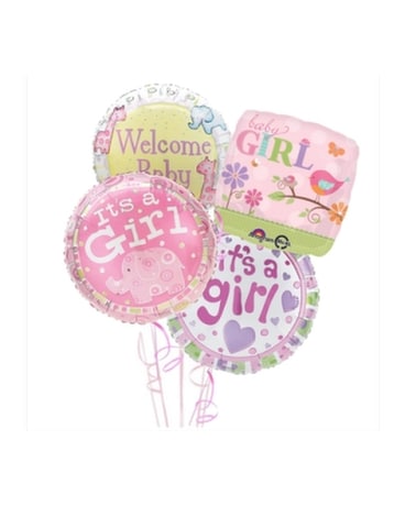 new baby girl balloons