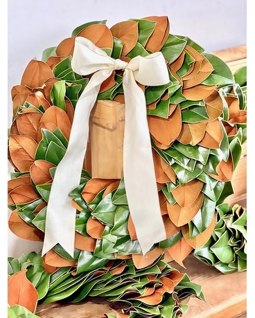 Magnolia Wreath Flower Arrangement