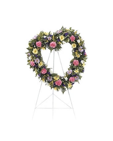 Standing Heart Spray Sympathy Arrangement