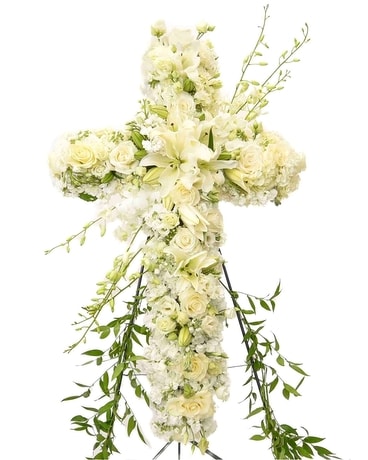 White Cross Flower Arrangement