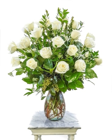 2 Dozen White Roses