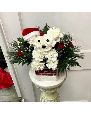 christmas pup Flower Arrangement