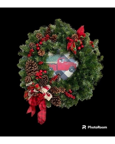 RED TRUCK WREATH Wreath