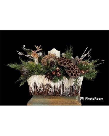 DEER IN THE SNOW CENTERPIECE Custom product