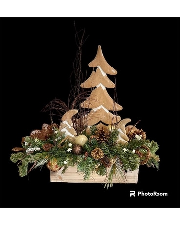 A WOODSY CHRISTMAS Flower Arrangement