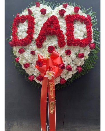 Standing Heart Dad Flower Arrangement