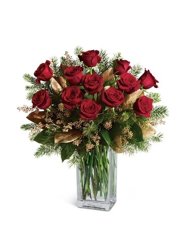 Radiant Holiday Elegance Flower Arrangement