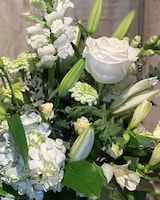 Vase Arrangement size,  inches height and  inches wide.