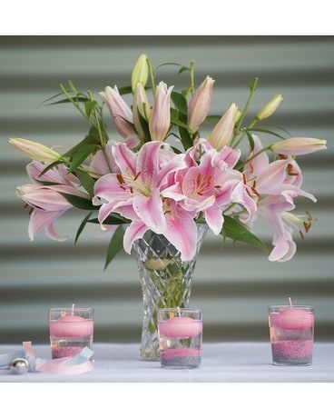 Fresh Lilies Pink Flower Arrangement
