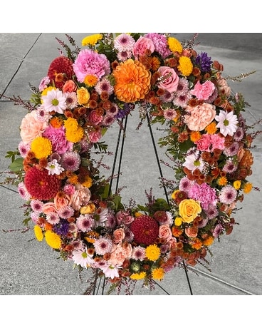 Tranquil Blooms of Remembrance Wreath Wreath