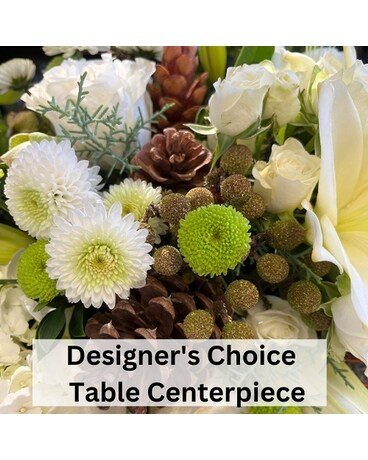 Designer Choice Holiday Centerpiece Flower Arrangement