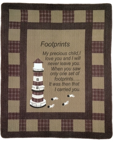 Footprints Quilt Throw Gifts