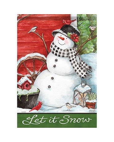 Flag -Snowman Friends Lrg/Sm Gifts