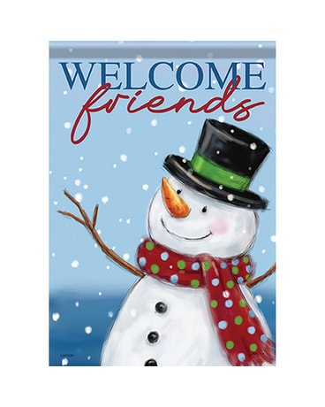 Flag -Welcome Snowman Lrg/Sm Gifts