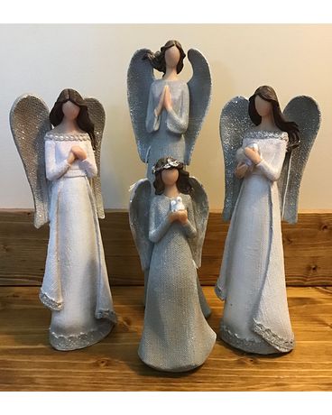 Gray Burlap Angel Gifts