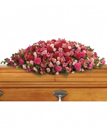 A Life Loved Casket Spray Flower Arrangement
