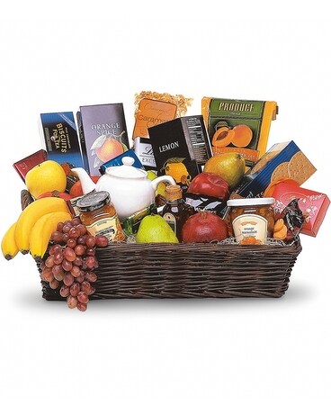 Donato's Grande Gourmet Fruit Basket Flower Arrangement