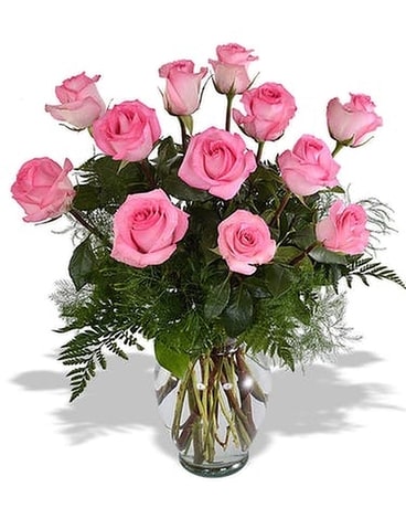 Pink Ecuadorian Roses Flower Arrangement