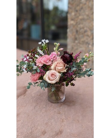 Candy Hearts Flower Arrangement