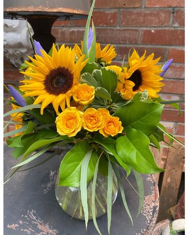 Sunshine and Blue Skies Flower Arrangement