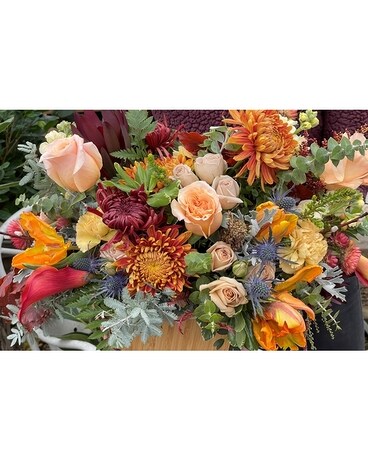Country Home Blues Flower Arrangement