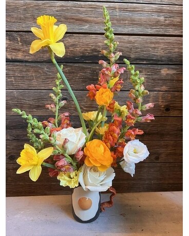 Wakey Wakey Eggs and Bacey Flower Arrangement
