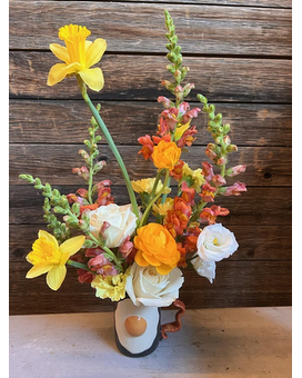 Wakey Wakey Eggs and Bacey Flower Arrangement