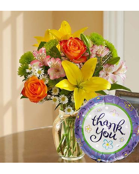 Thank You Bouquet with Mylar Flower Arrangement