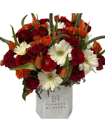 The Heartfelt Box Flower Arrangement