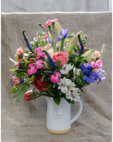 Serving Pitcher of Spring Flower Arrangement