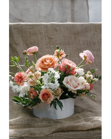 Bowl of Blooms - Blushes & Neutrals Flower Arrangement