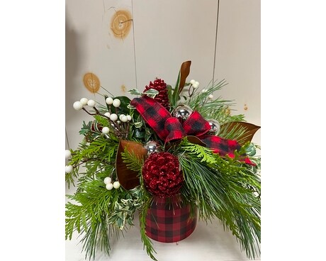 Country Christmas Flower Arrangement