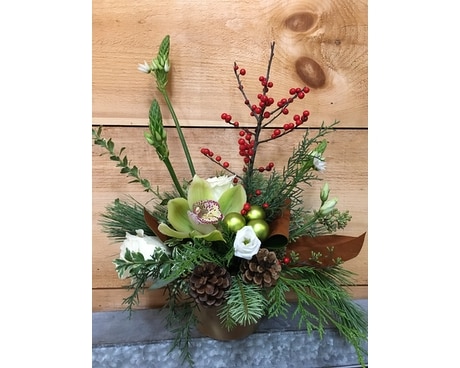 Wintergreen Orchid Flower Arrangement
