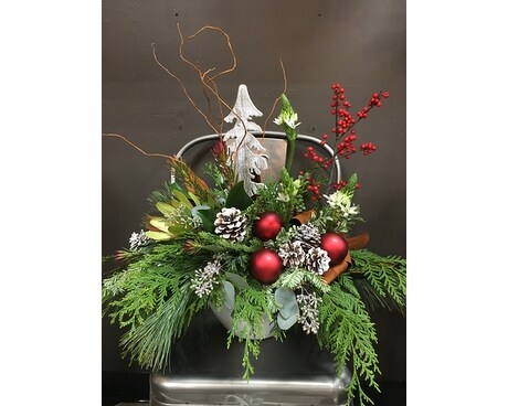 Stylish Christmas Centrepiece Flower Arrangement