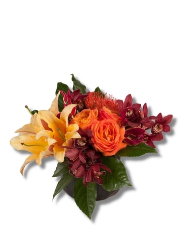 Flaming Sunset Flower Arrangement