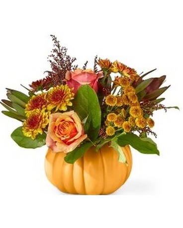 Honeyed Harvest Pumpkin bouquet Flower Arrangement