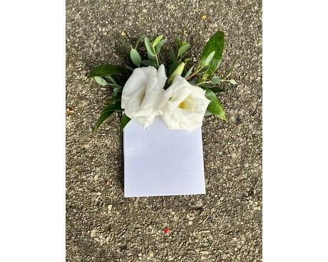 Life Among The Clouds pocket square boutonniere Boutonniere
