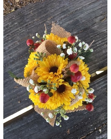 sunflower corsage