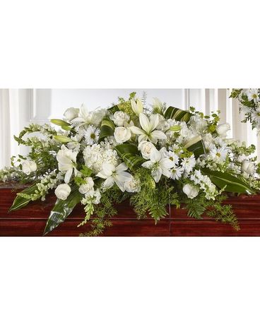 Abundance Casket Spray Funeral Casket Spray Flowers