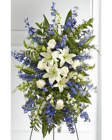 Faithful Friend Standing Spray Funeral Arrangement