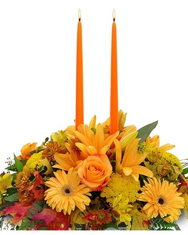 Autumn Gathering Centerpiece Flower Arrangement