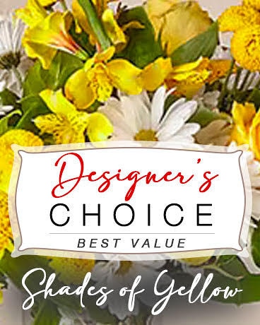 Designer's Choice- Shades of Yellow Flower Arrangement