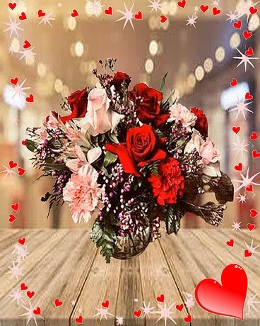 Be My Valentine Flower Arrangement