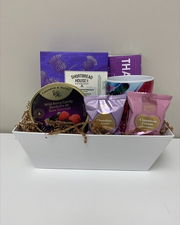 Thank You Gift Basket Flower Arrangement