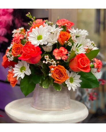 Beautiful in Orange Flower Arrangement